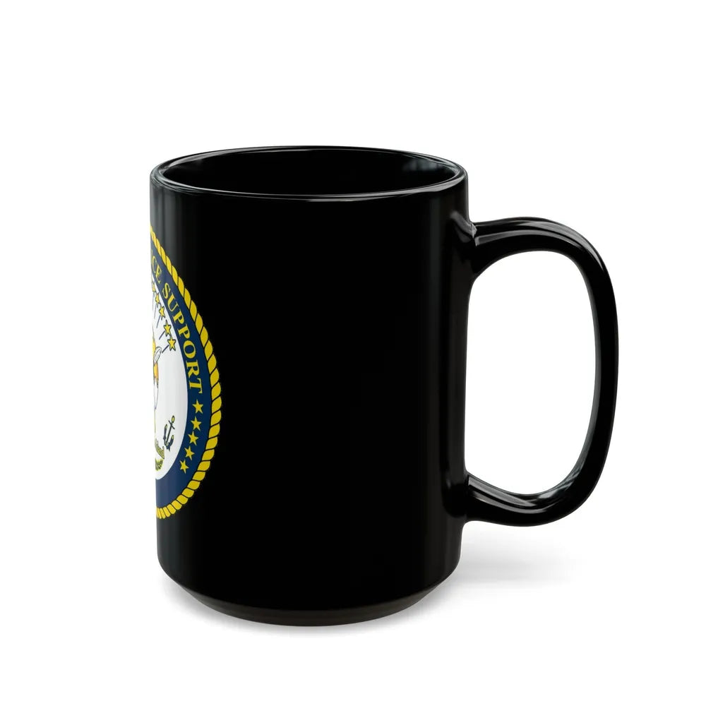 Center for Service Support Newport RI (U.S. Navy) Black Coffee Mug-Go Mug Yourself