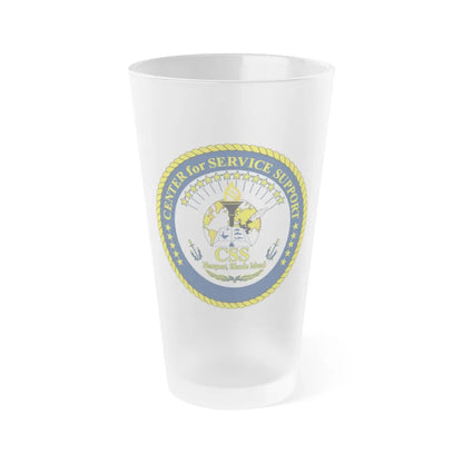 Center for Service Support Newport RI (U.S. Navy) Frosted Pint Glass 16oz-Go Mug Yourself