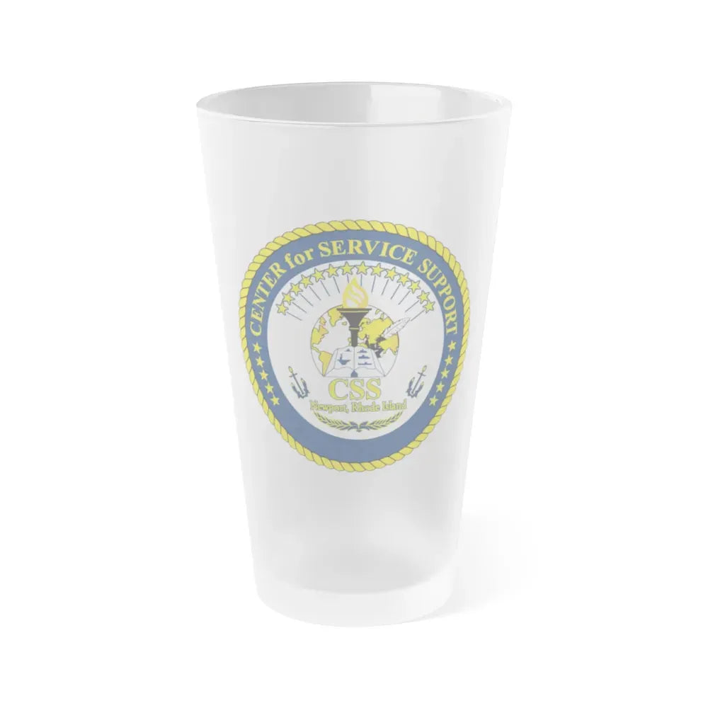 Center for Service Support Newport RI (U.S. Navy) Frosted Pint Glass 16oz Default Title - Go Mug Yourself