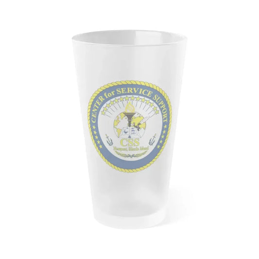 Center for Service Support Newport RI (U.S. Navy) Frosted Pint Glass 16oz Default Title - Go Mug Yourself