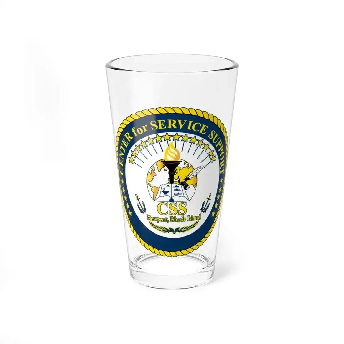 Center for Service Support Newport RI (U.S. Navy) Pint Glass 16oz 16oz - Go Mug Yourself