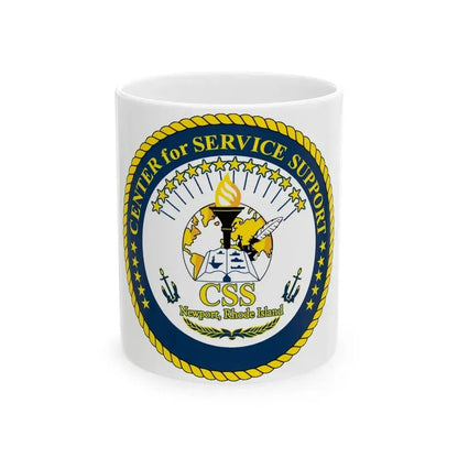 Center for Service Support Newport RI (U.S. Navy) White Coffee Mug 11oz - Go Mug Yourself