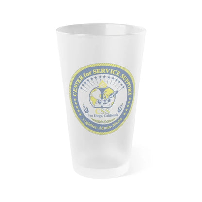 Center for Service Support San DiegoCA CSS (U.S. Navy) Frosted Pint Glass 16oz-Go Mug Yourself