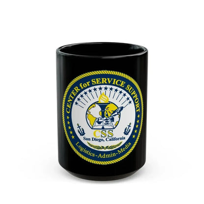 Center for Service Support San DiegoCA CSS (U.S. Navy) Black Coffee Mug 15oz - Go Mug Yourself