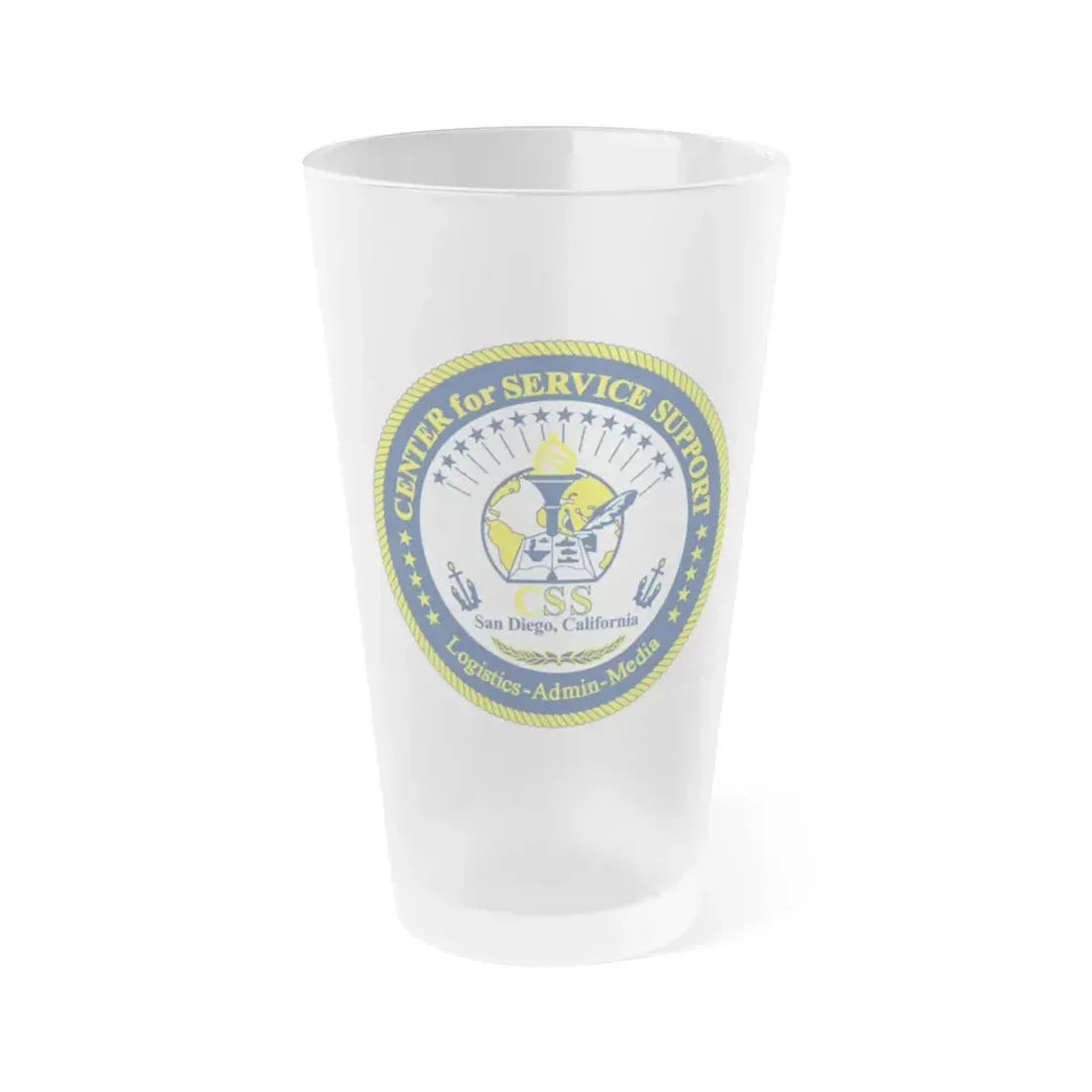 Center for Service Support San DiegoCA CSS (U.S. Navy) Frosted Pint Glass 16oz Default Title - Go Mug Yourself