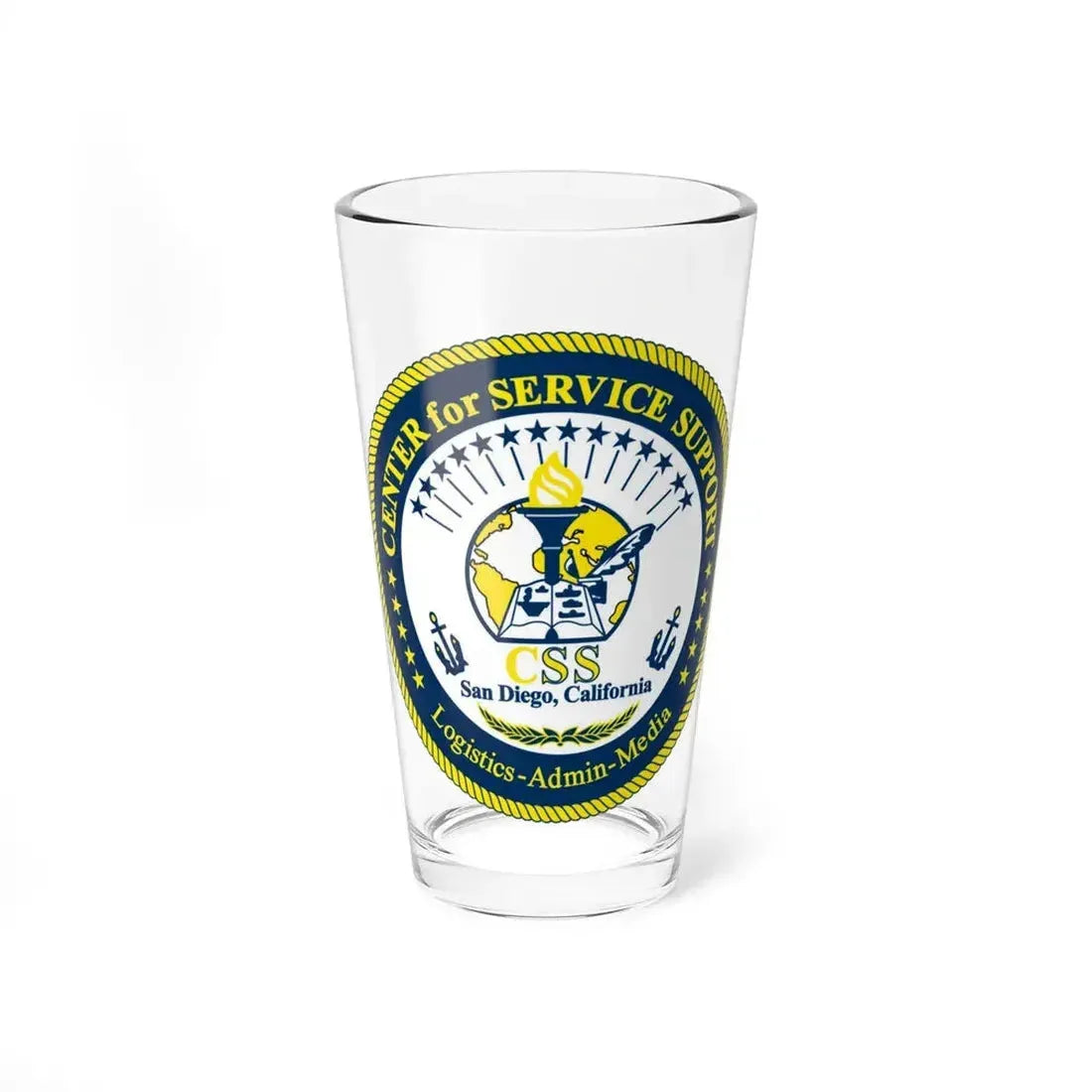 Center for Service Support San DiegoCA CSS (U.S. Navy) Pint Glass 16oz 16oz - Go Mug Yourself