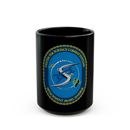 Center for Surface Combat System Det Pearl Harbor (U.S. Navy) Black Coffee Mug-15oz-Go Mug Yourself