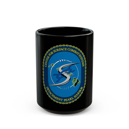 Center for Surface Combat System Det Pearl Harbor (U.S. Navy) Black Coffee Mug-15oz-Go Mug Yourself