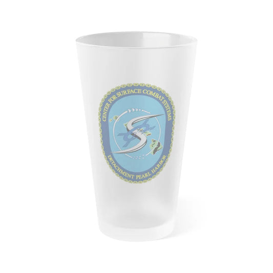 Center for Surface Combat System Det Pearl Harbor (U.S. Navy) Frosted Pint Glass 16oz-Go Mug Yourself