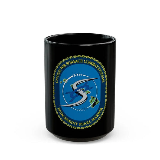 Center for Surface Combat System Det Pearl Harbor (U.S. Navy) Black Coffee Mug 15oz - Go Mug Yourself