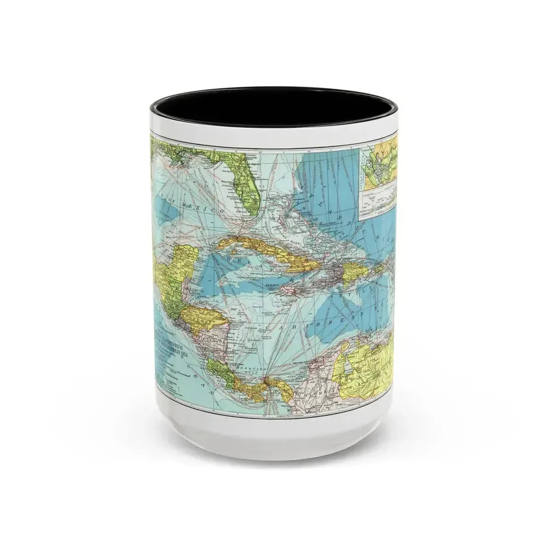 Central America (1913) (Map) Accent Coffee Mug 15oz Black - Go Mug Yourself