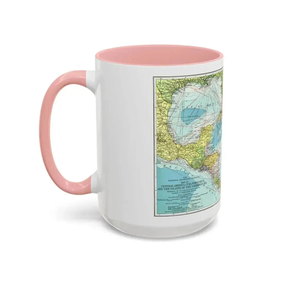 Central America (1913) (Map) Accent Coffee Mug - Go Mug Yourself