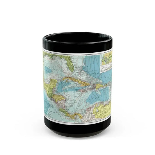 Central America (1913) (Map) Black Coffee Mug 15oz - Go Mug Yourself