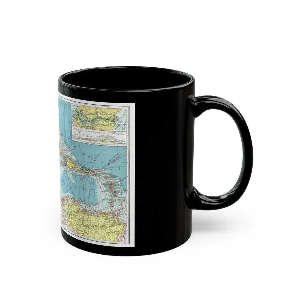 Central America (1913) (Map) Black Coffee Mug-Go Mug Yourself