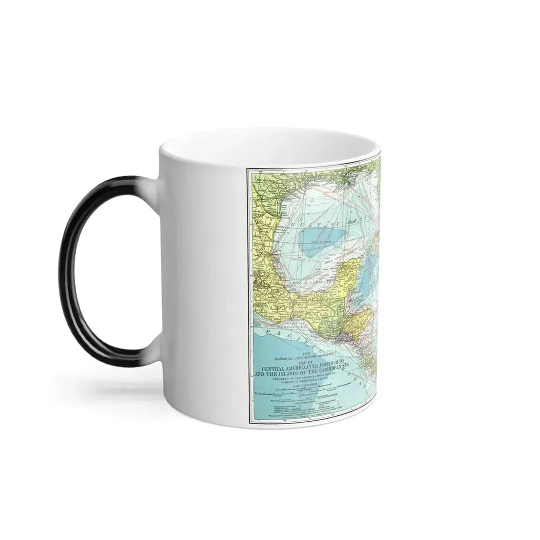 Central America (1913) (Map) Color Changing Mug 11oz - Go Mug Yourself