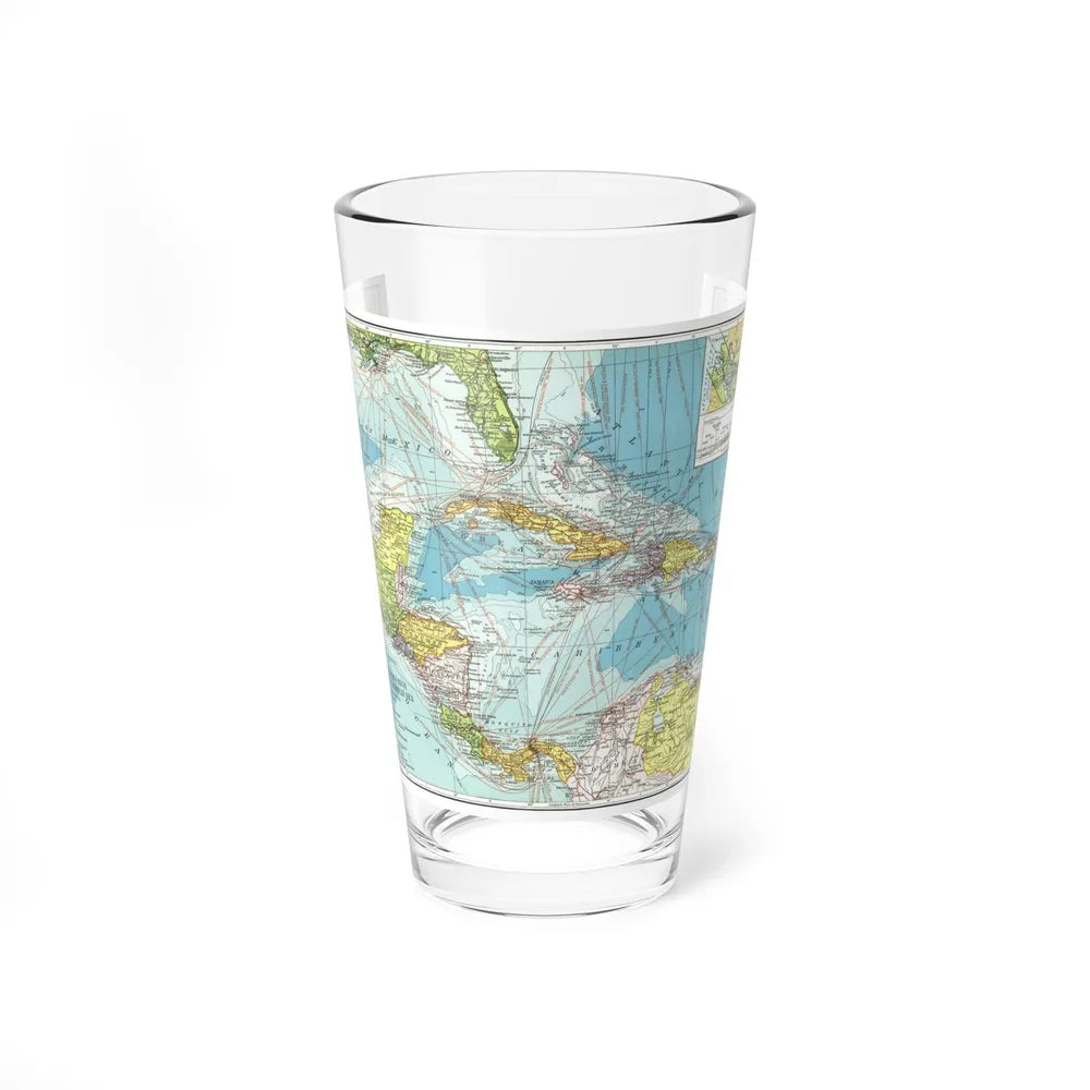 Central America (1913) (Map) Pint Glass 16oz-16oz-Go Mug Yourself