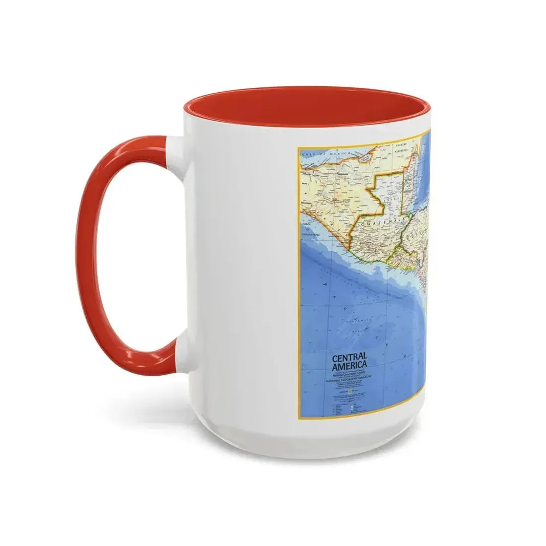 Central America (1973) (Map) Accent Coffee Mug - Go Mug Yourself