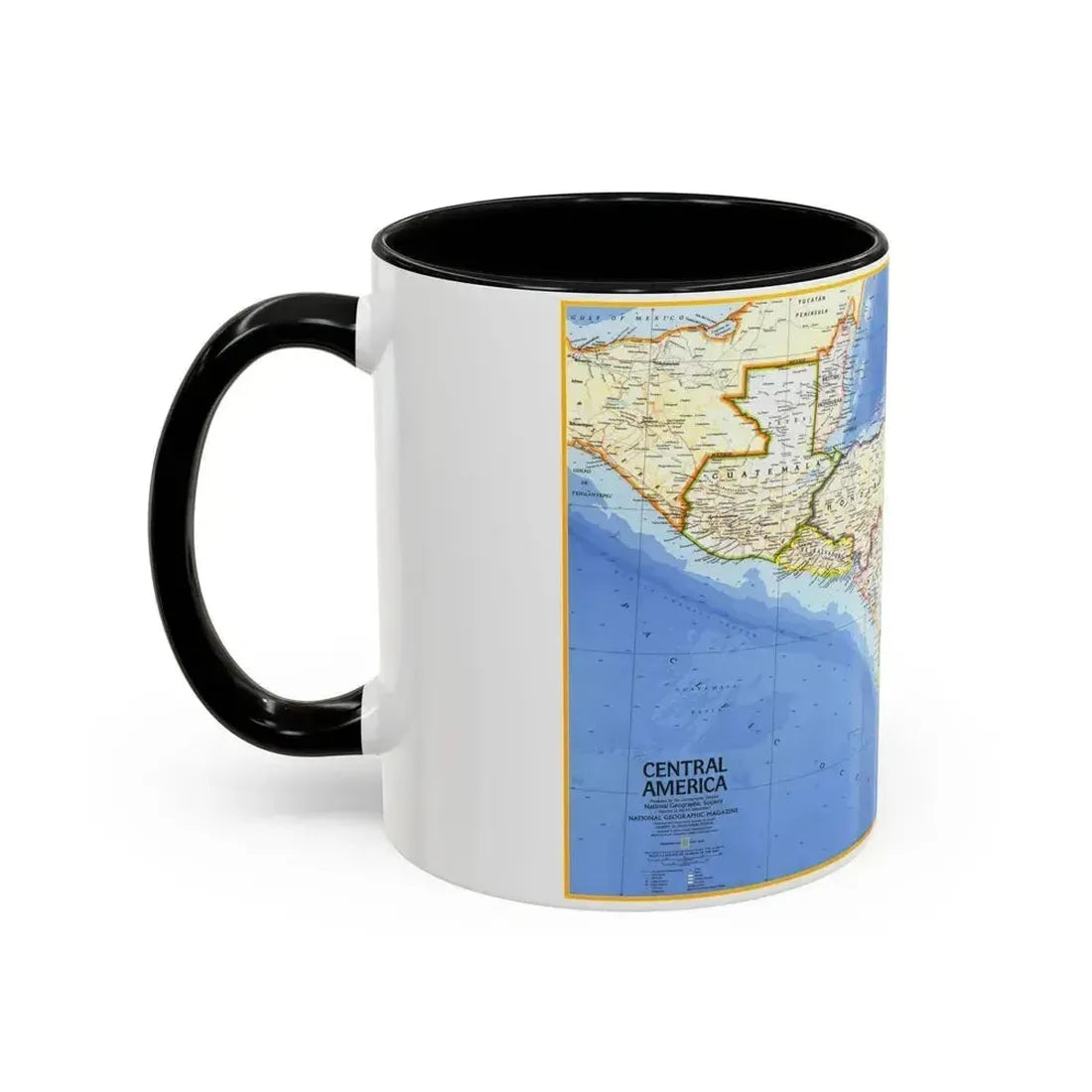 Central America (1973) (Map) Accent Coffee Mug - Go Mug Yourself