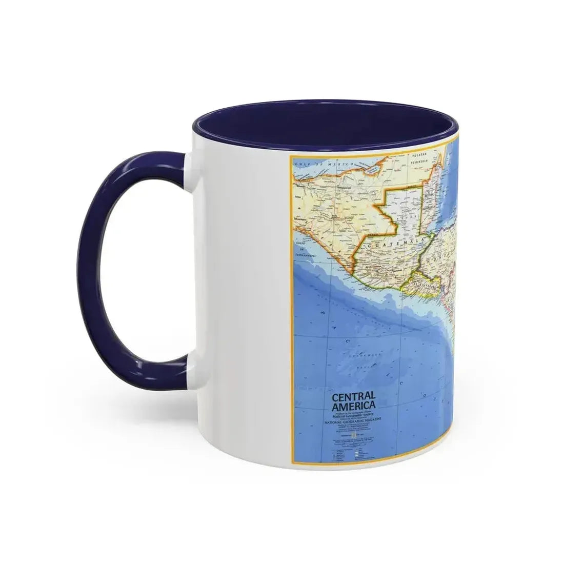 Central America (1973) (Map) Accent Coffee Mug - Go Mug Yourself