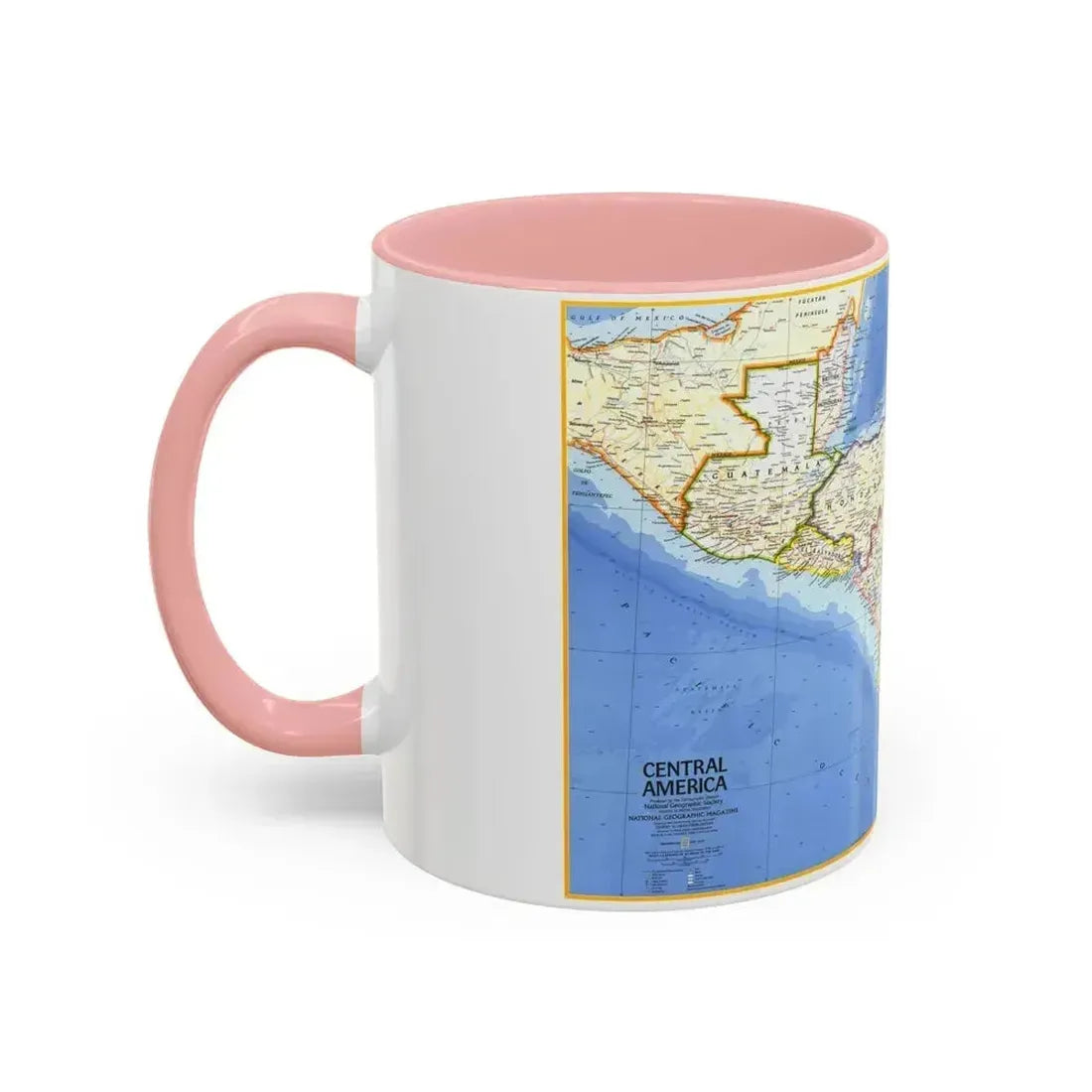 Central America (1973) (Map) Accent Coffee Mug - Go Mug Yourself