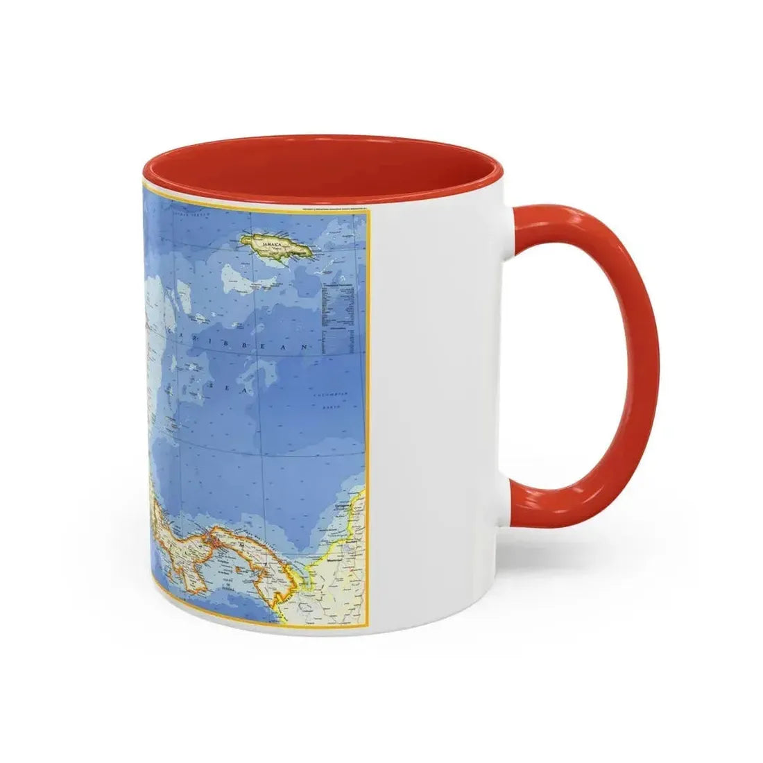 Central America (1973) (Map) Accent Coffee Mug - Go Mug Yourself