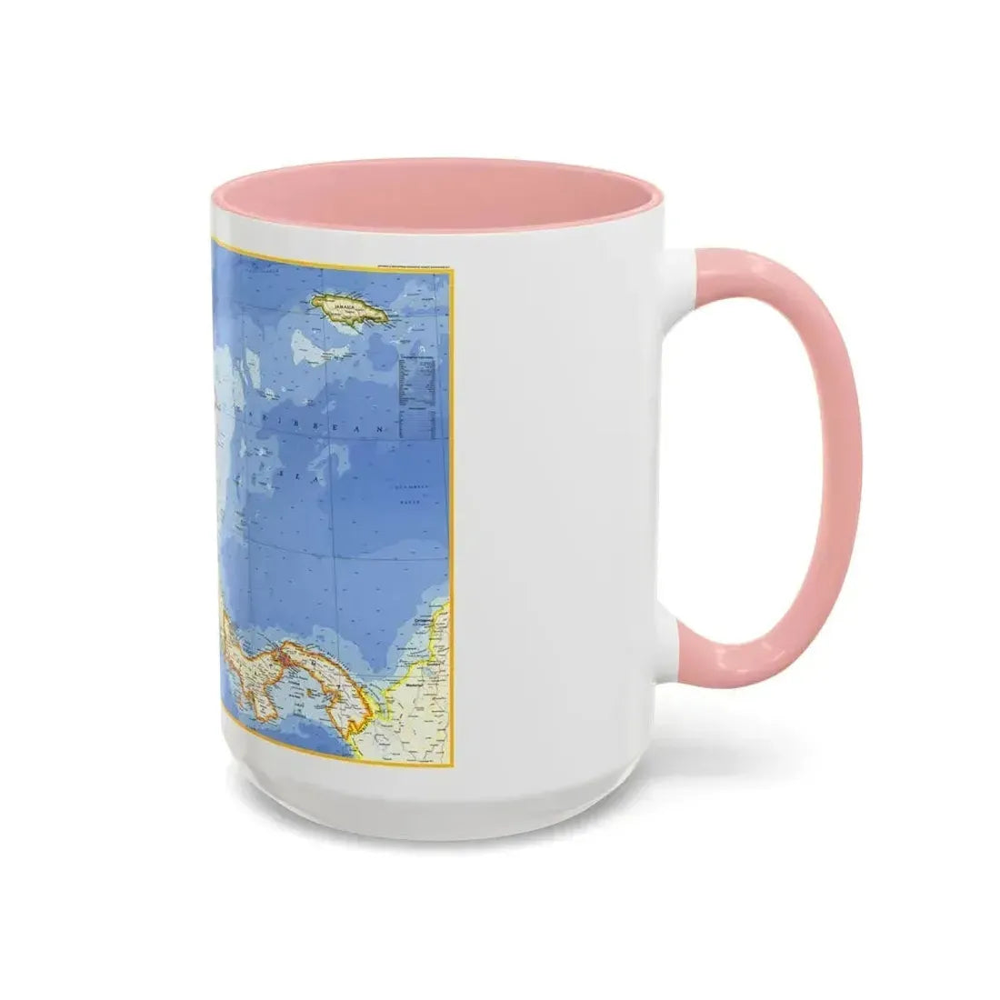 Central America (1973) (Map) Accent Coffee Mug - Go Mug Yourself