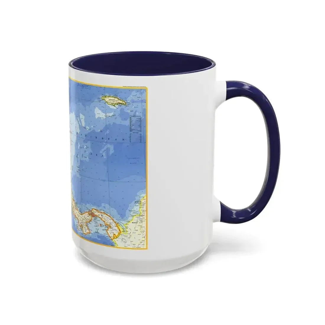 Central America (1973) (Map) Accent Coffee Mug - Go Mug Yourself