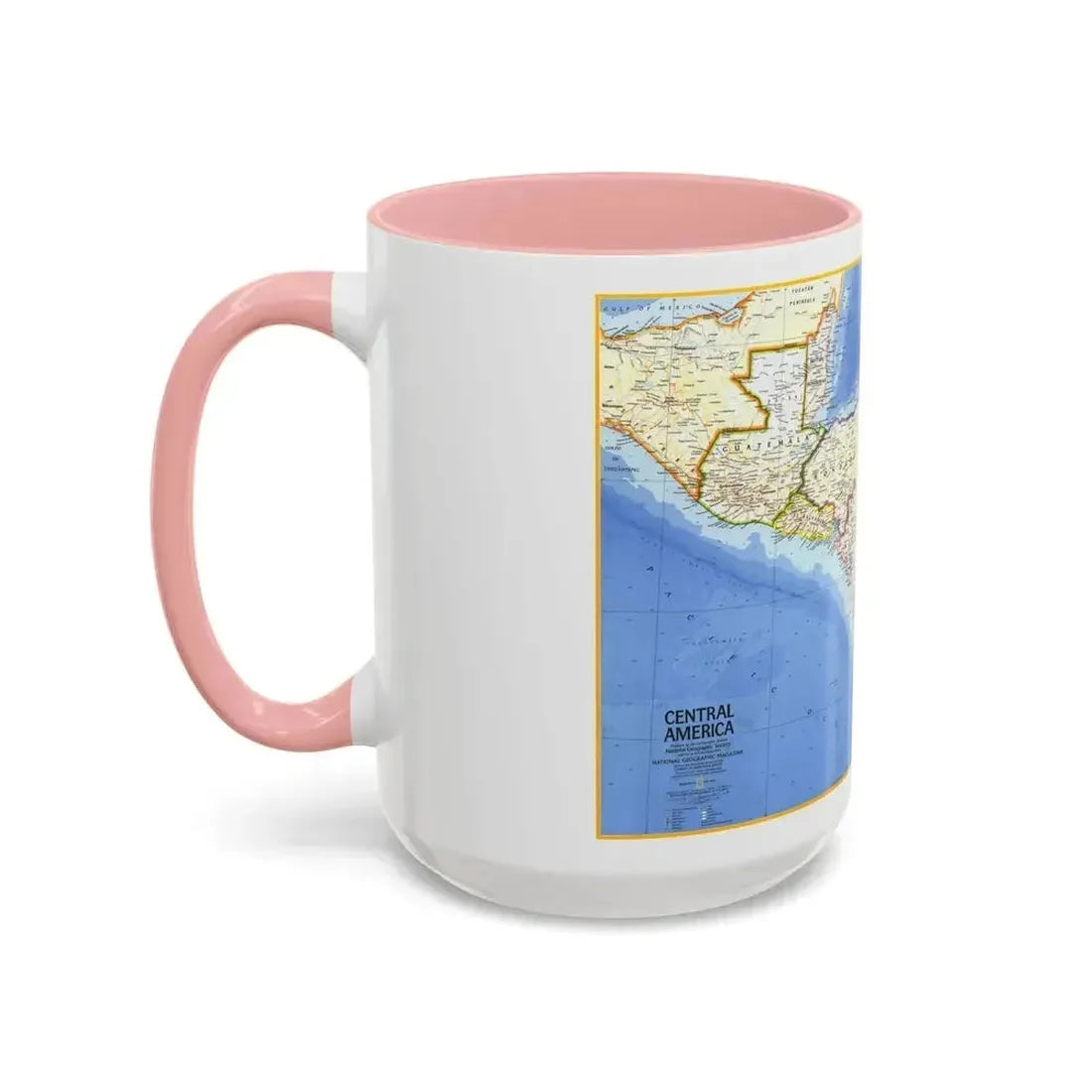Central America (1973) (Map) Accent Coffee Mug - Go Mug Yourself
