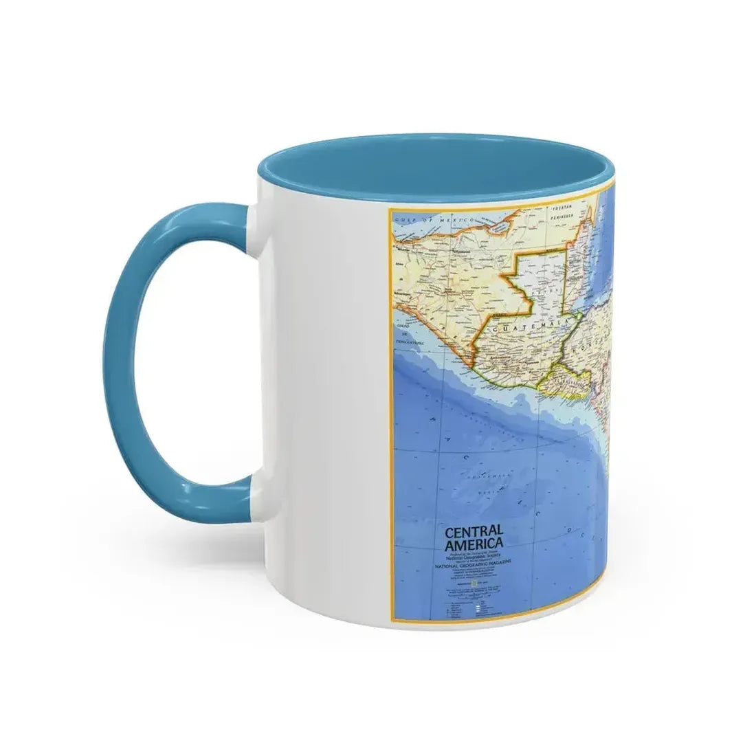 Central America (1973) (Map) Accent Coffee Mug - Go Mug Yourself