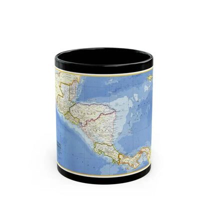 Central America (1973) (Map) Black Coffee Mug 11oz - Go Mug Yourself