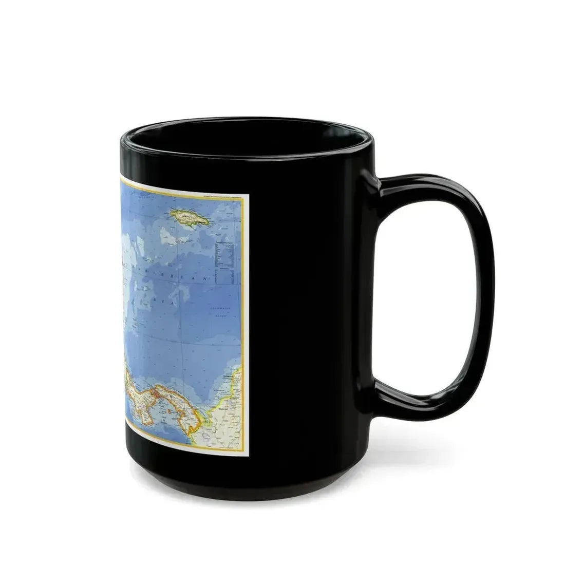 Central America (1973) (Map) Black Coffee Mug - Go Mug Yourself