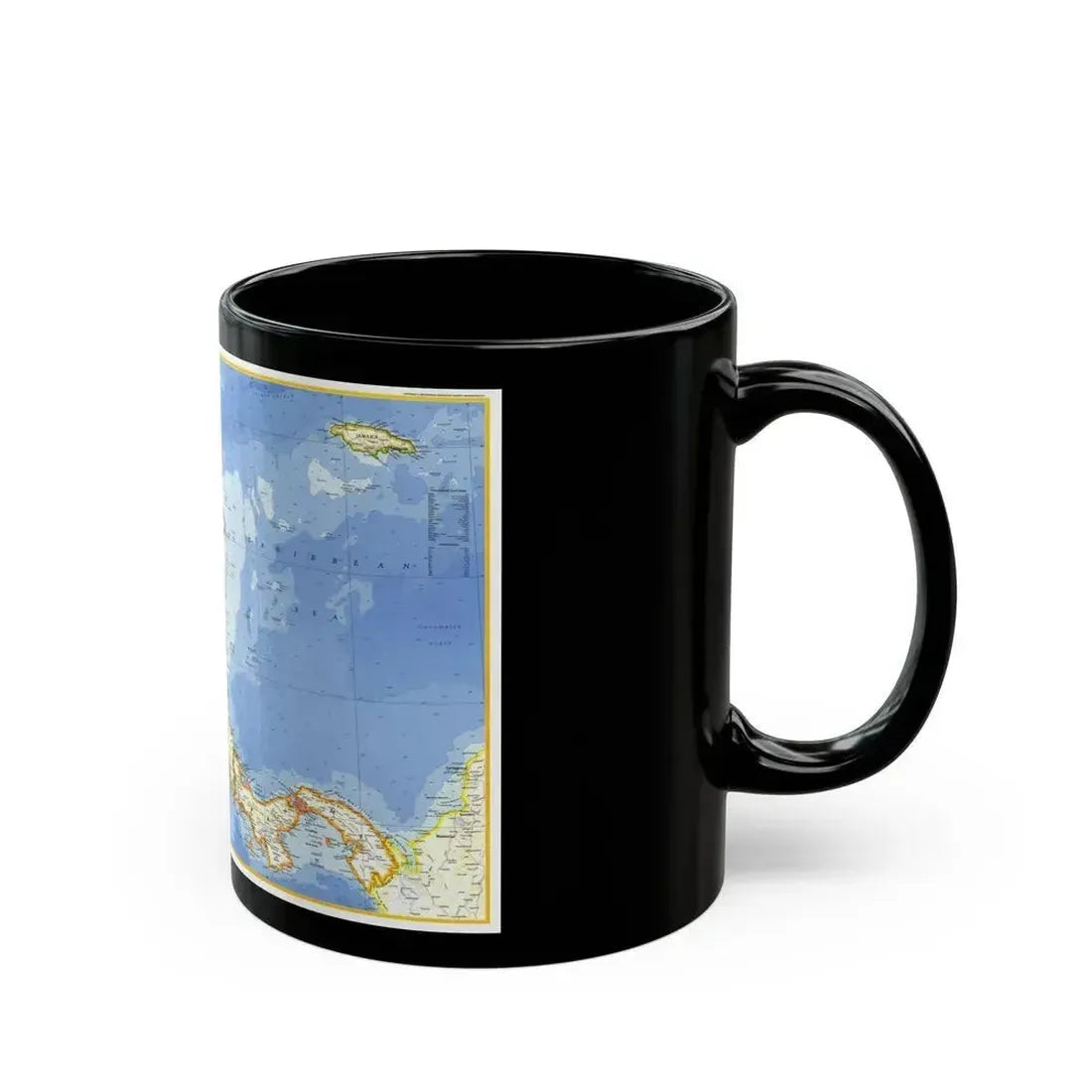 Central America (1973) (Map) Black Coffee Mug - Go Mug Yourself
