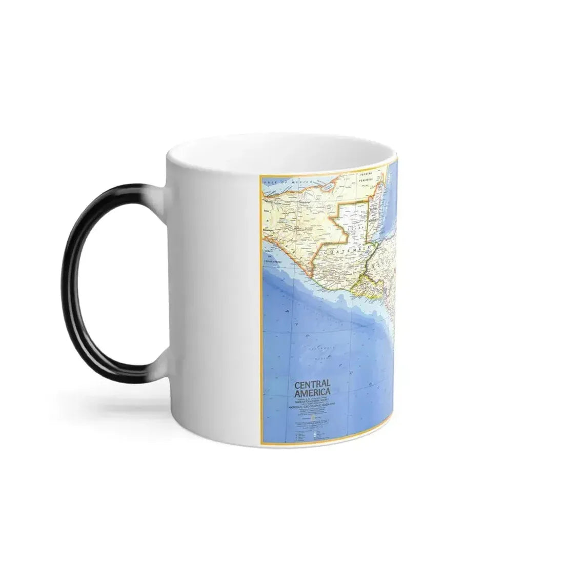 Central America (1973) (Map) Color Changing Mug 11oz - Go Mug Yourself