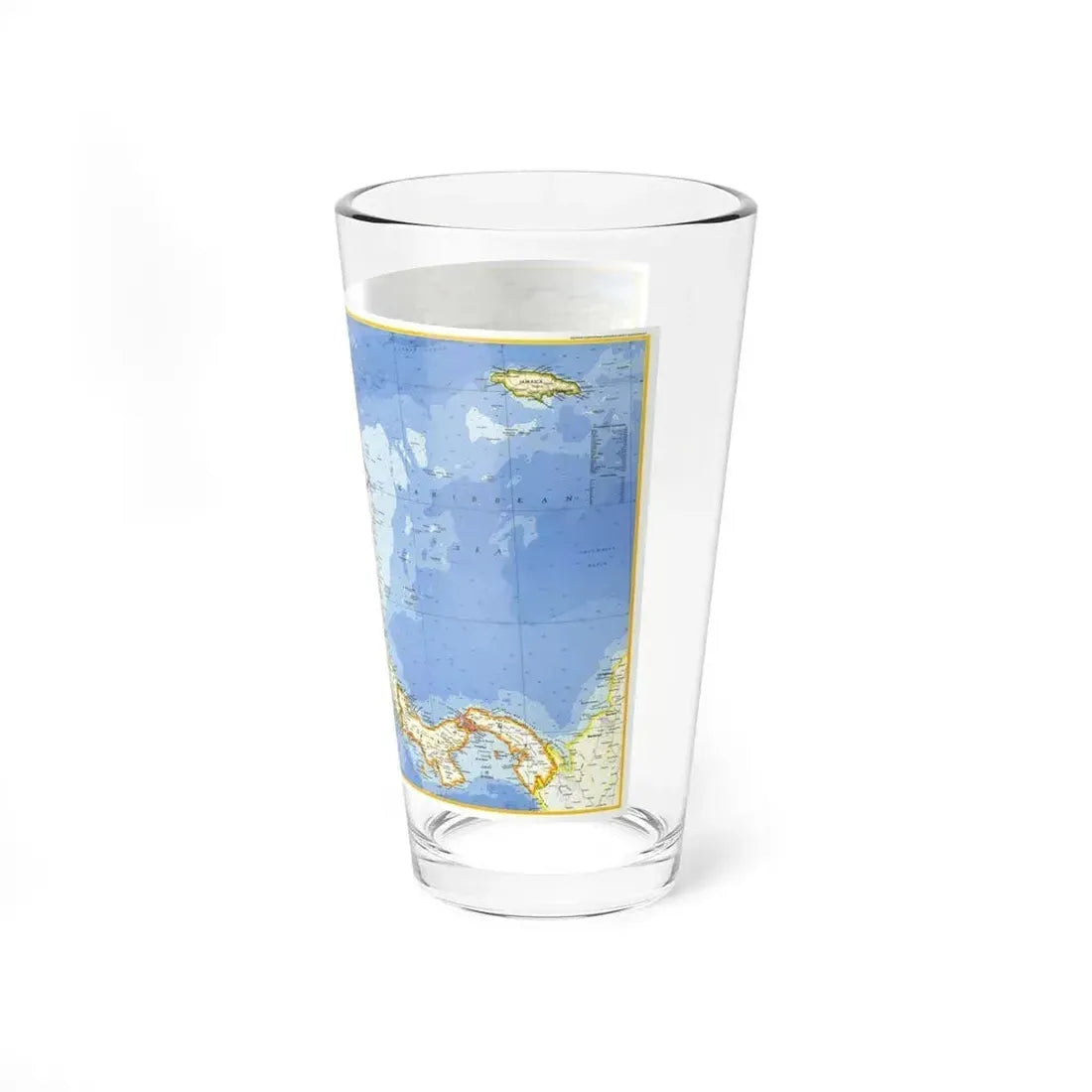 Central America (1973) (Map) Pint Glass 16oz - Go Mug Yourself