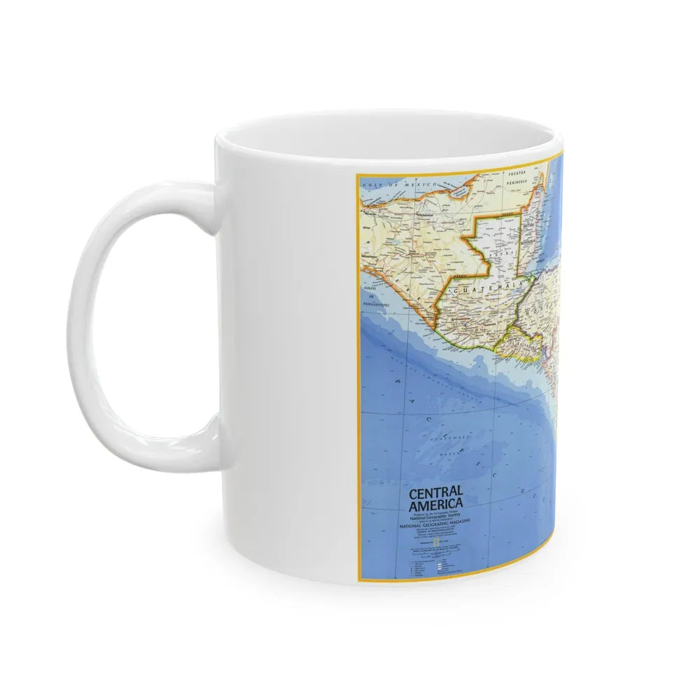 Central America (1973) (Map) White Coffee Mug-Go Mug Yourself