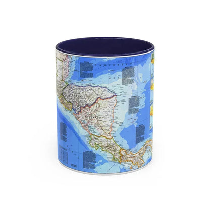 Central America (1986) (Map) Accent Coffee Mug 11oz Navy - Go Mug Yourself