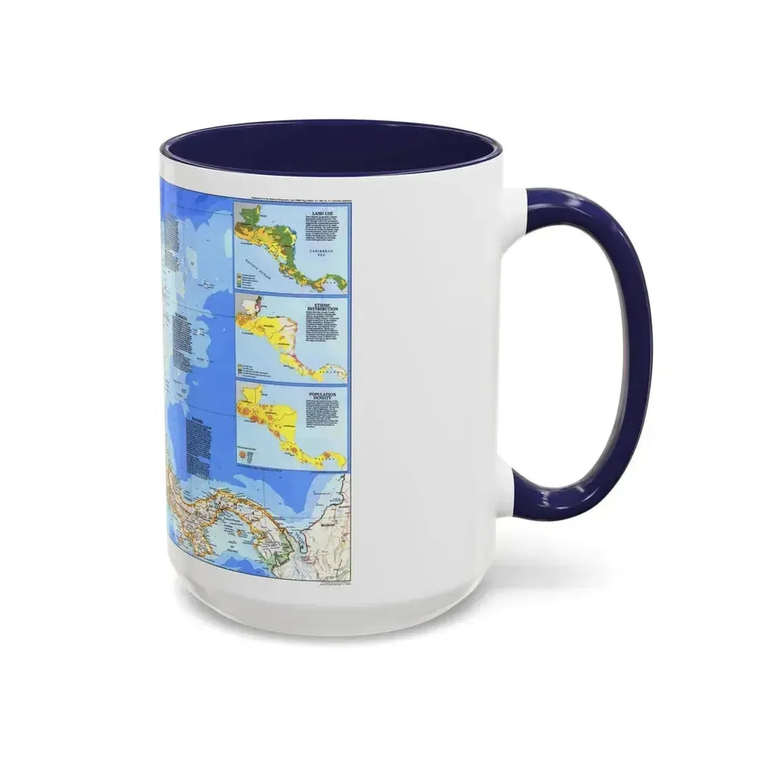 Central America (1986) (Map) Accent Coffee Mug - Go Mug Yourself