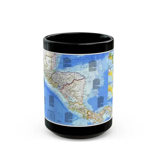 Central America (1986) (Map) Black Coffee Mug 15oz - Go Mug Yourself
