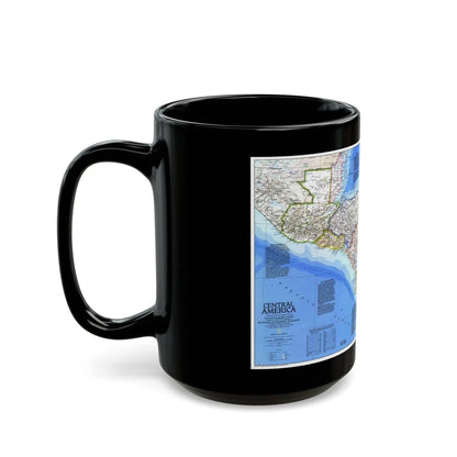 Central America (1986) (Map) Black Coffee Mug-Go Mug Yourself