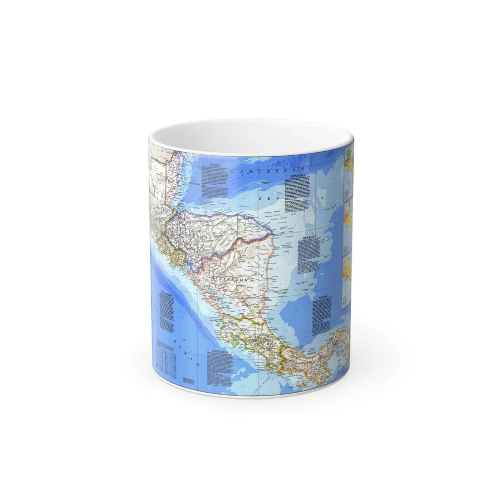 Central America (1986) (Map) Color Changing Mug 11oz-11oz-Go Mug Yourself