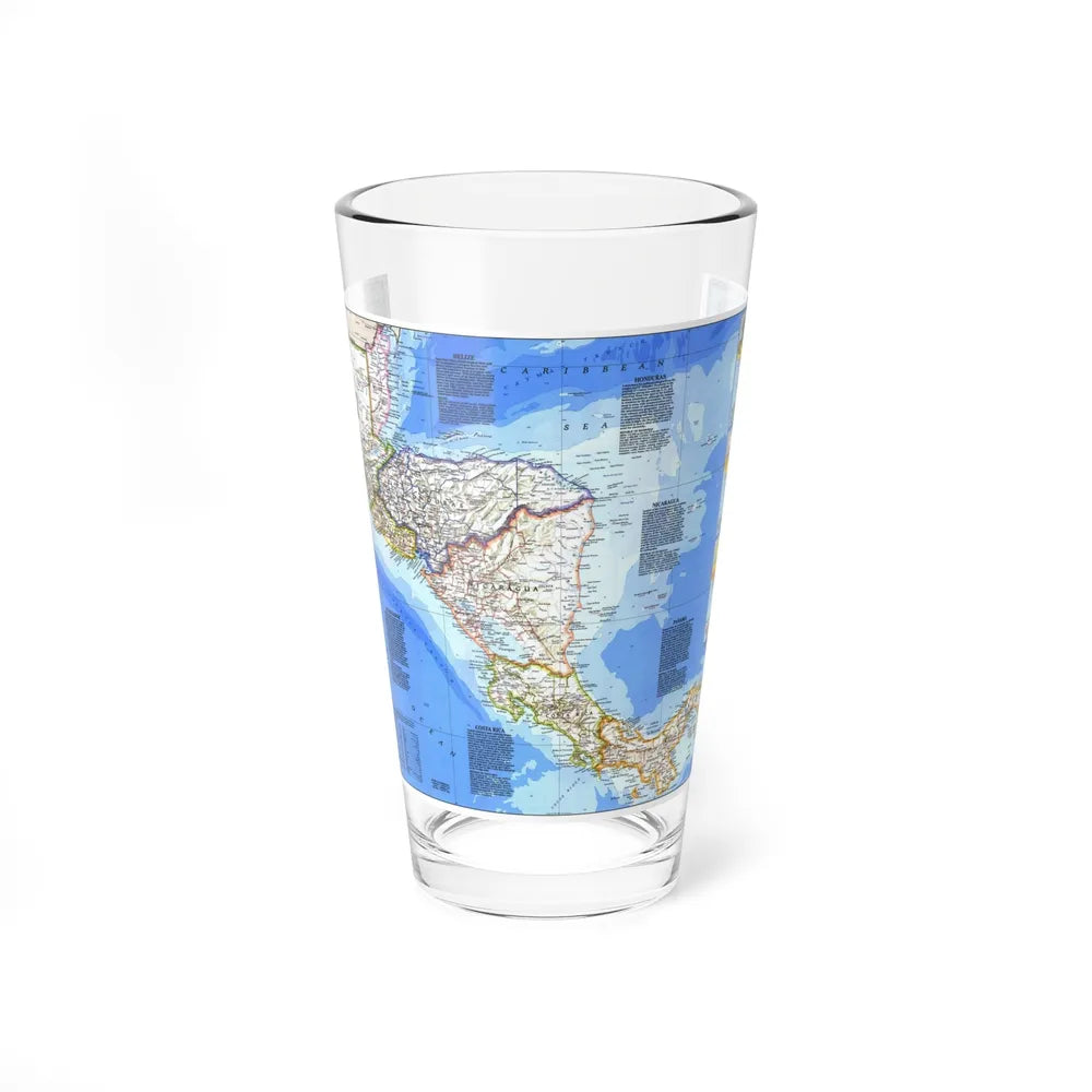 Central America (1986) (Map) Pint Glass 16oz-16oz-Go Mug Yourself