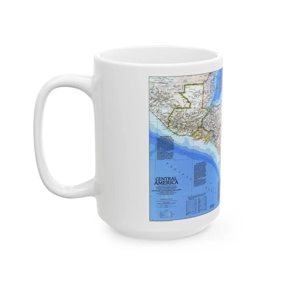 Central America (1986) (Map) White Coffee Mug-Go Mug Yourself