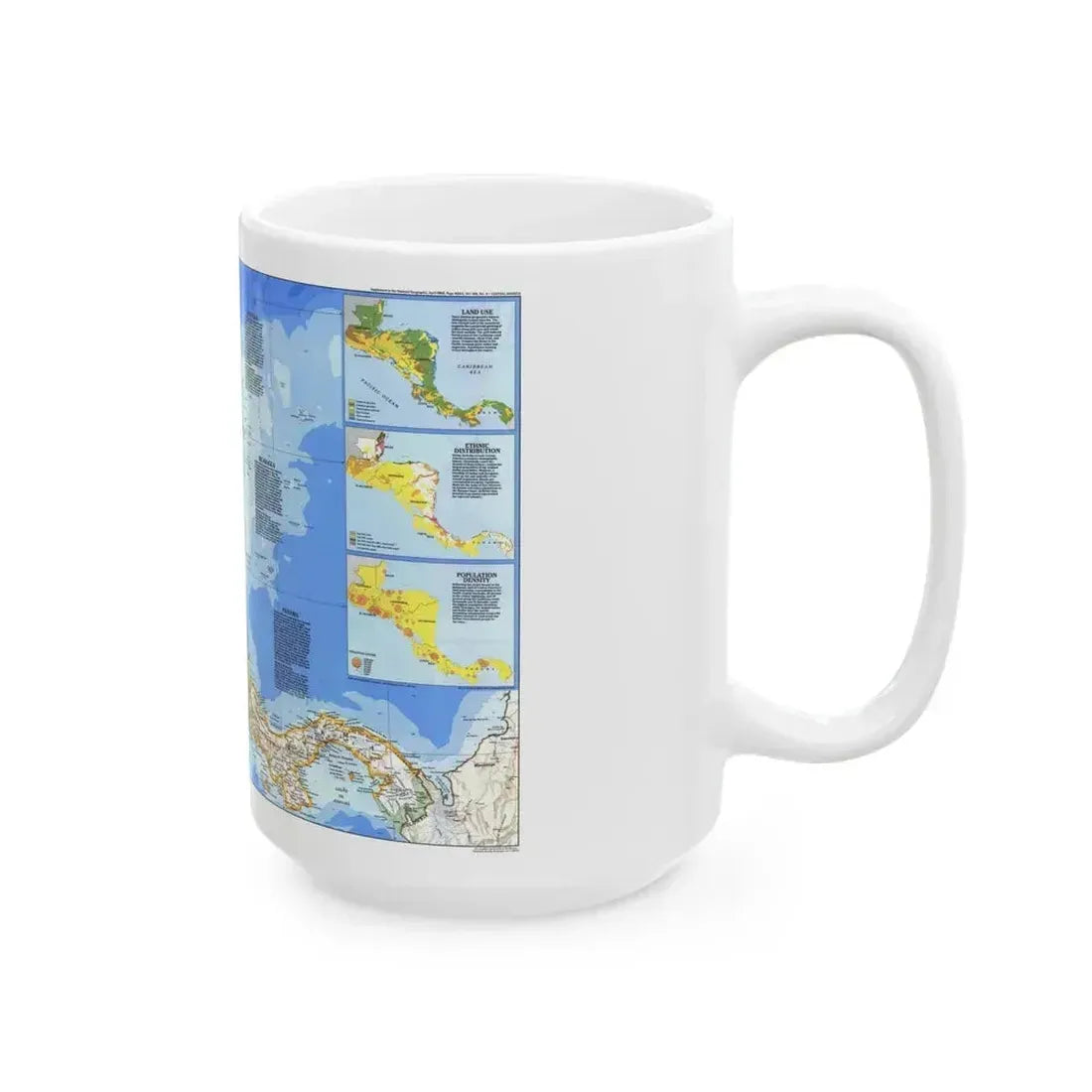 Central America (1986) (Map) White Coffee Mug - Go Mug Yourself