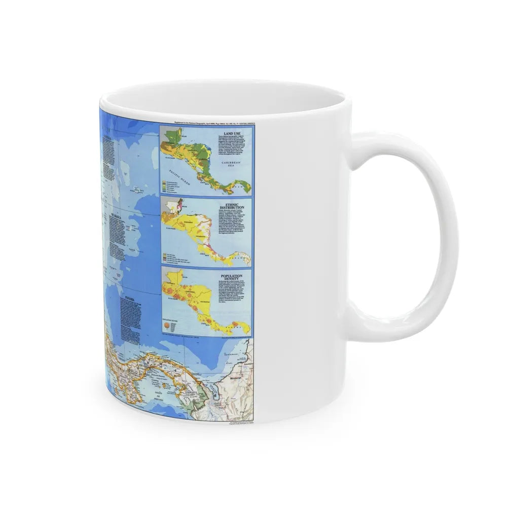 Central America (1986) (Map) White Coffee Mug-Go Mug Yourself