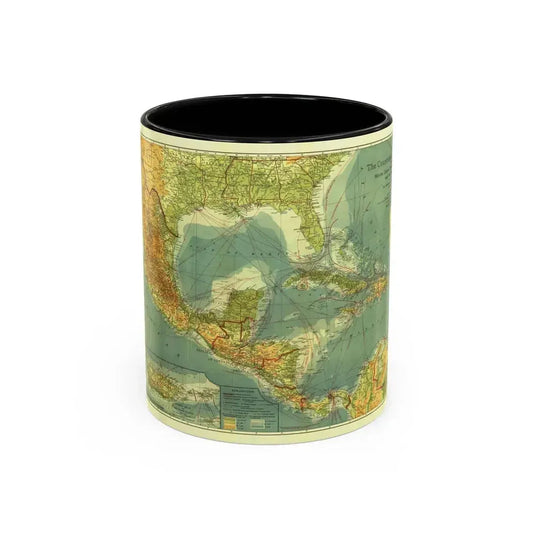 Central America and the West Indies (1922) (Map) Accent Coffee Mug 11oz Black - Go Mug Yourself