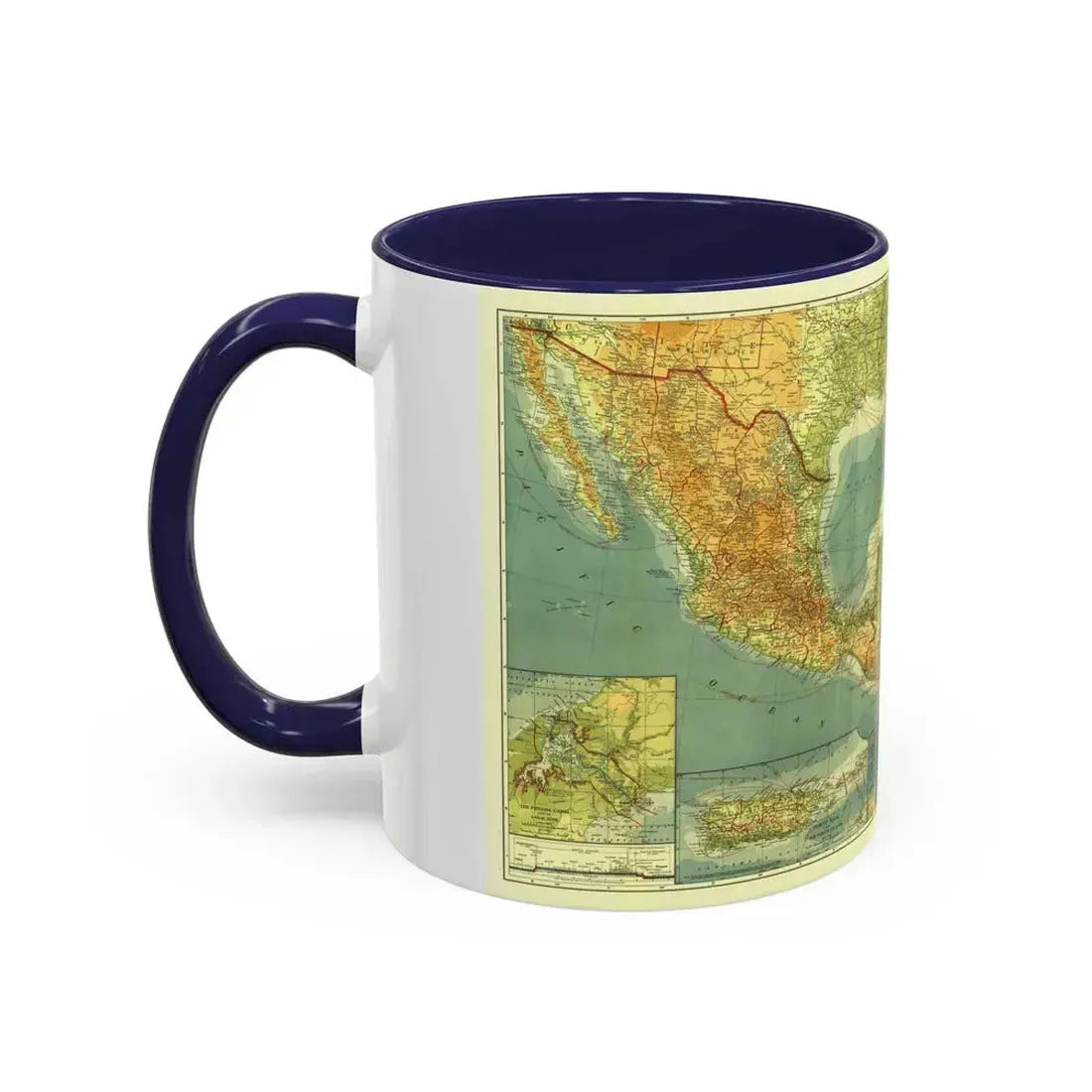 Central America and the West Indies (1922) (Map) Accent Coffee Mug - Go Mug Yourself