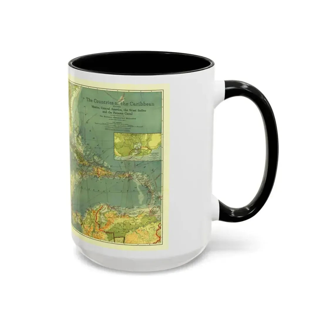 Central America and the West Indies (1922) (Map) Accent Coffee Mug - Go Mug Yourself