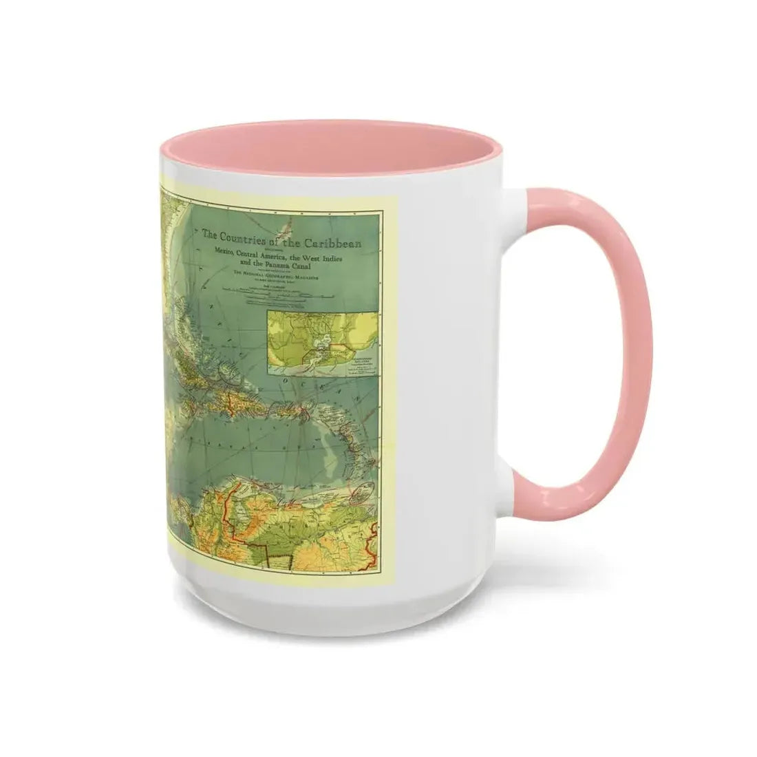 Central America and the West Indies (1922) (Map) Accent Coffee Mug - Go Mug Yourself