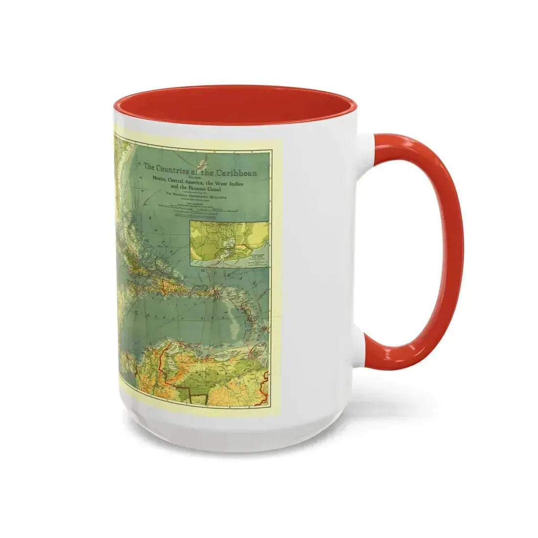Central America and the West Indies (1922) (Map) Accent Coffee Mug - Go Mug Yourself