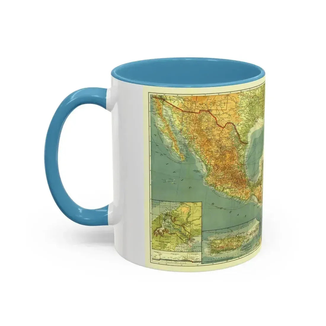 Central America and the West Indies (1922) (Map) Accent Coffee Mug - Go Mug Yourself